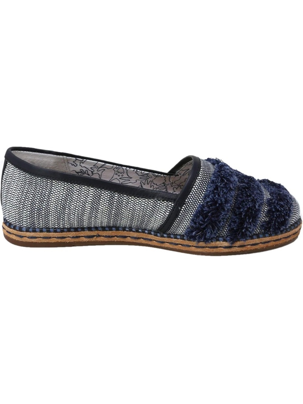 Ellen DeGeneres Navy Textured Fringe Slip-On